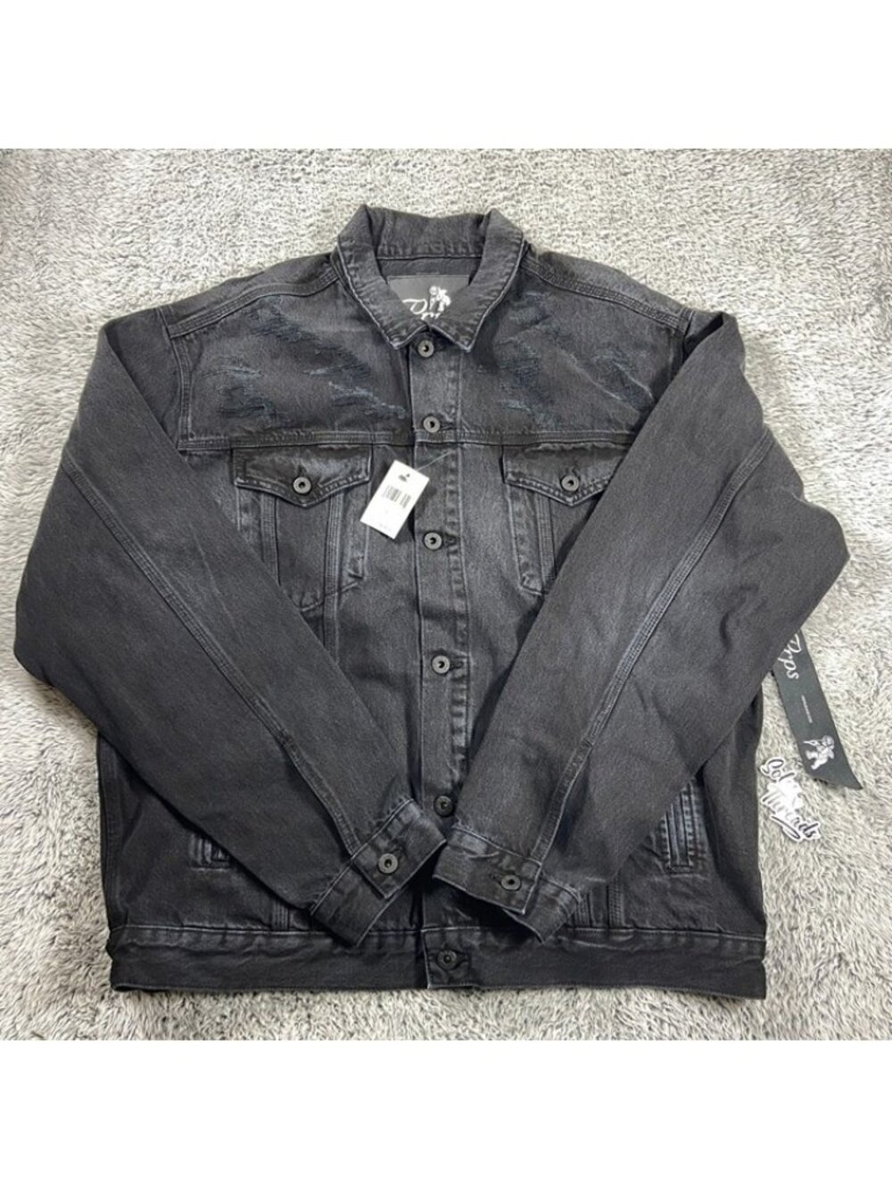 PRPS Denim Jacket Size XL Men Black E105JT307